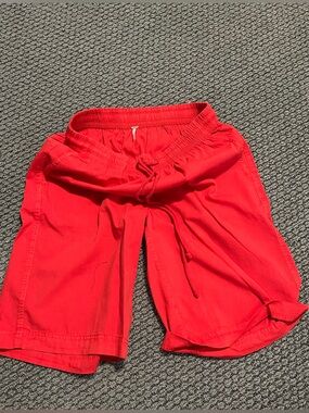 Free People Bright Red Drawstring Shorts